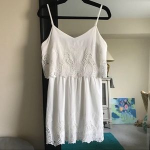 White Crochet Dress